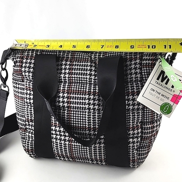 MyTagalongs  Mini Crossbody Tote Handbag Crossbody Bag Harper Tweed Black Brown - Picture 15 of 16